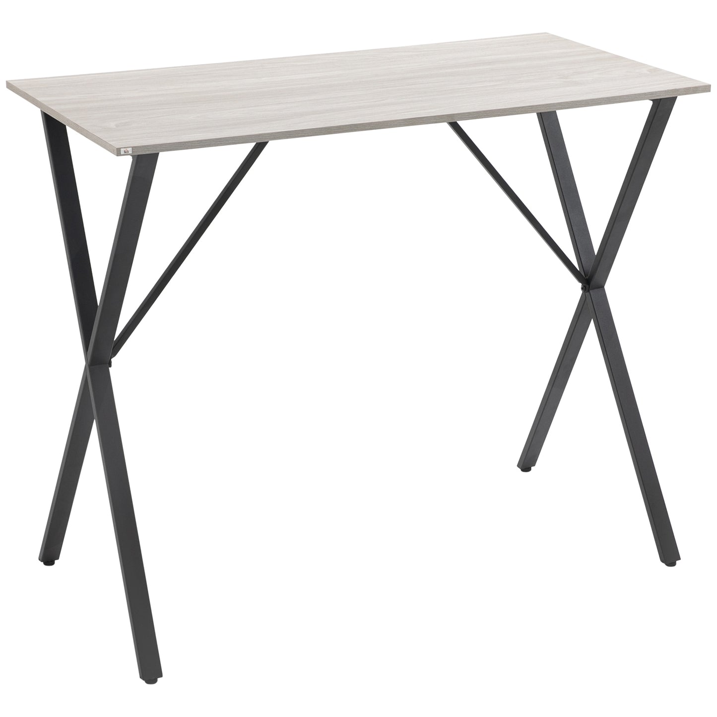 Bakefi Wooden White Rectangular Breakfast Bar Table Seating 4