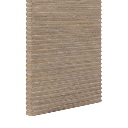 Mandarina Weathered Oak Ribbed Three Drawer Desk