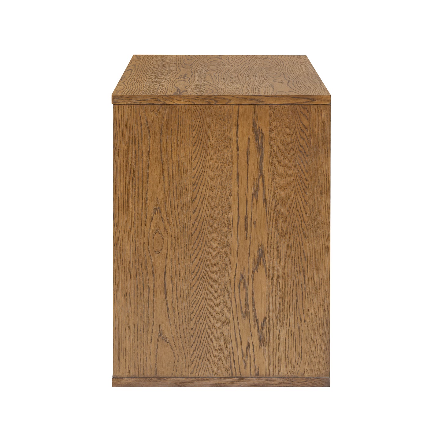 Mandarina Retro Natural Walnut Ribbed Desk with Storage