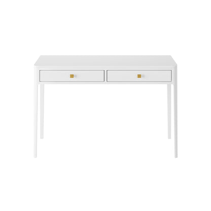 Paracuru White Wood Grain 2 Drawer Desk