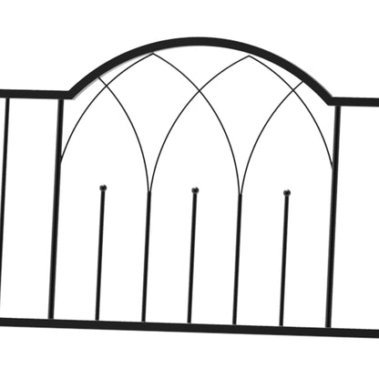 Katoba Metal Black 2 Seater Garden Arch Bench With Trellis For Climbing Plants