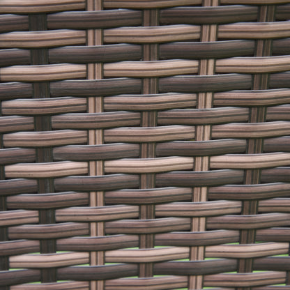 Lovi Rattan Brown 3 Piece Outdoor Bistro Chair Set With Cushions