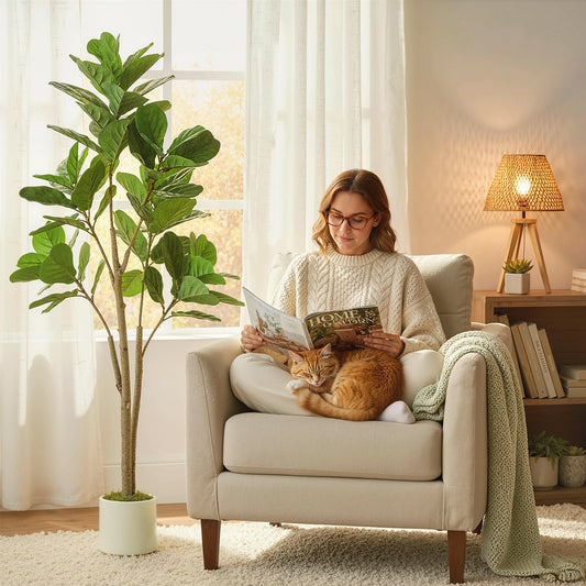 Laha Artificial Ficus Style Indoor Tree In Green H8 150cm
