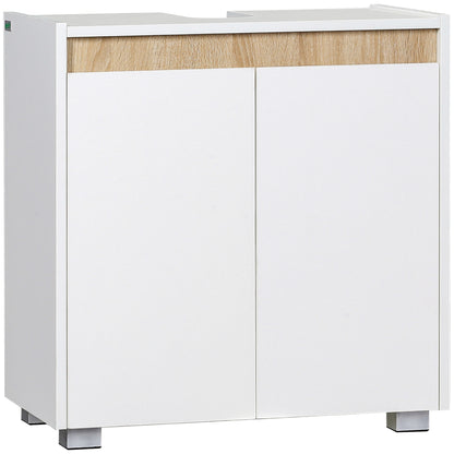 Elpalo White Freestanding Under Sink Vanity Cabinet With Double Doors