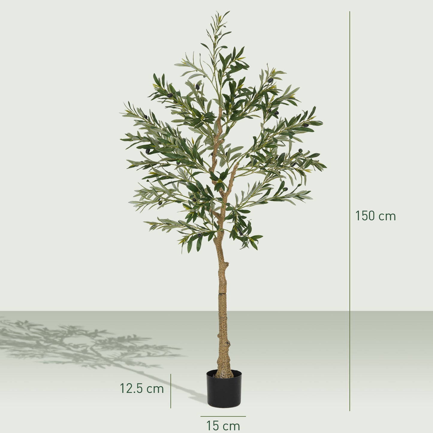 Toradi Artificial Olive Style Tree With Silk Leaf Finish