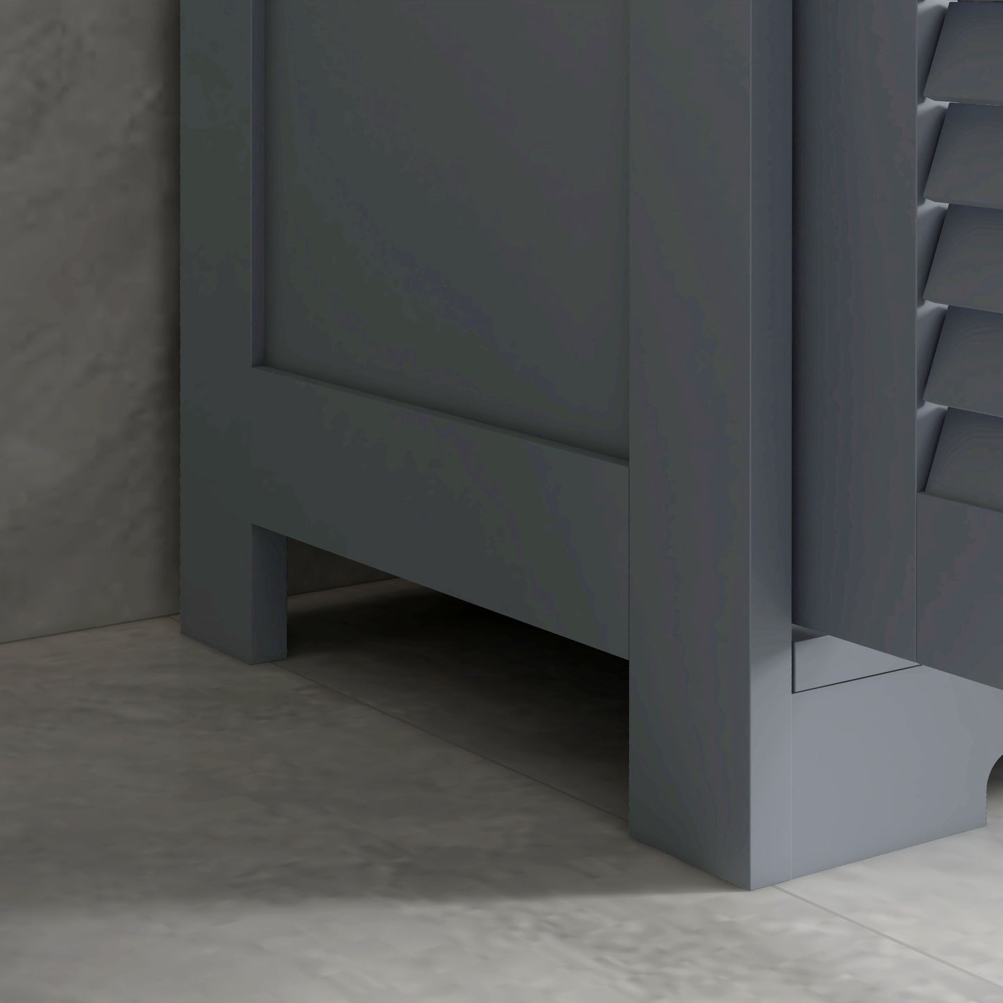 Tono 3 Section Bathroom Storage Unit With Shelves Drawers And Cupboard Grey