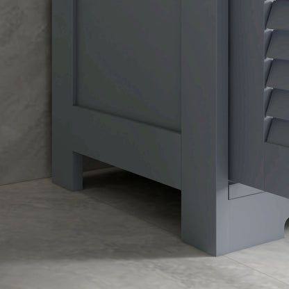Tono 3 Section Bathroom Storage Unit With Shelves Drawers And Cupboard Grey