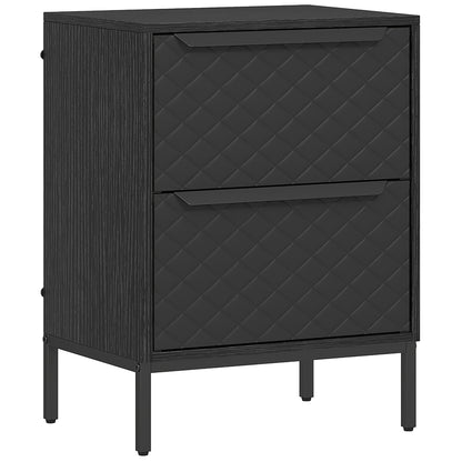 Nomiba Metal Black 2 Fabric Drawer Storage Dresser