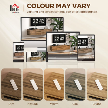 Avacasa 150cm Rustic Brown Floating TV Unit With Shelves And 4 Doors