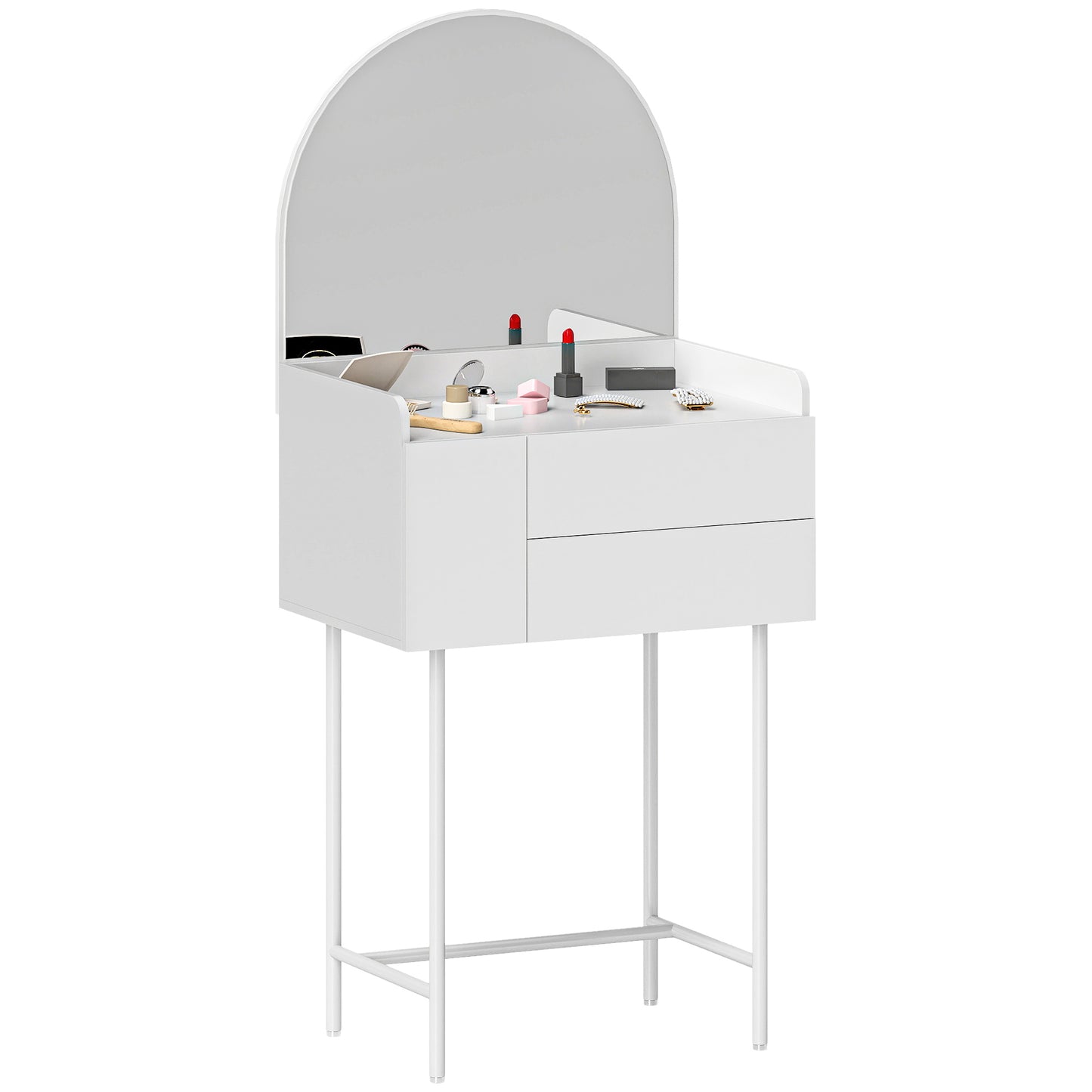 Panina White Compact Dressing Table With 3 Drawer Storage
