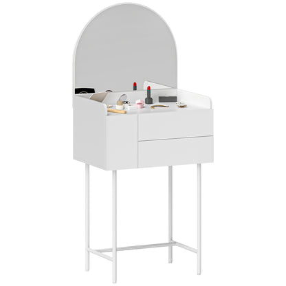 Panina White Compact Dressing Table With 3 Drawer Storage