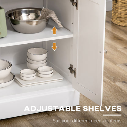 Nirael Wooden White Rolling Kitchen Island With Rubberwood Top Drawer And Storage