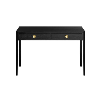 Recife Black Wood Grain 2 Drawer Desk