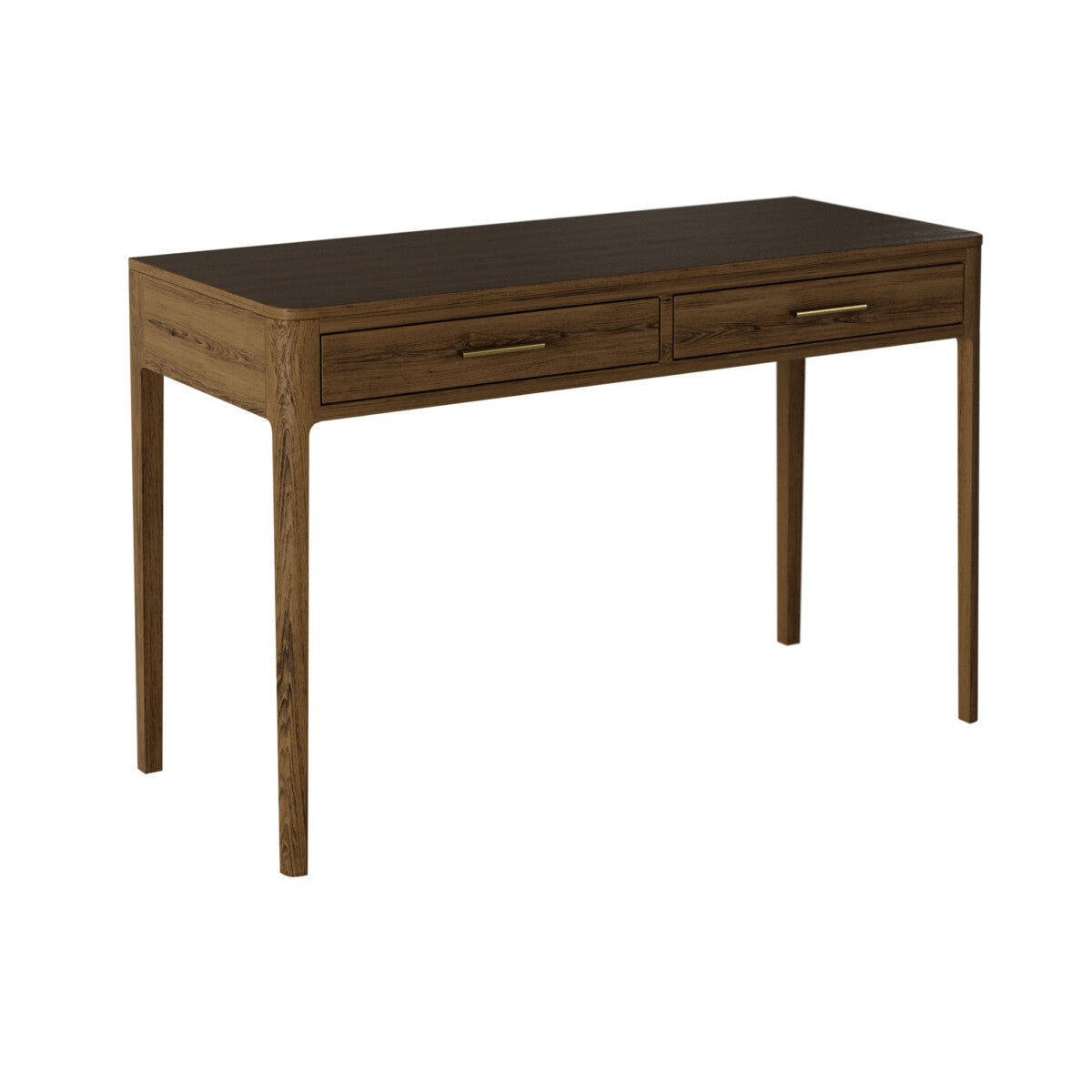 Bambola Walnut Wood Grain Two Drawer Desk