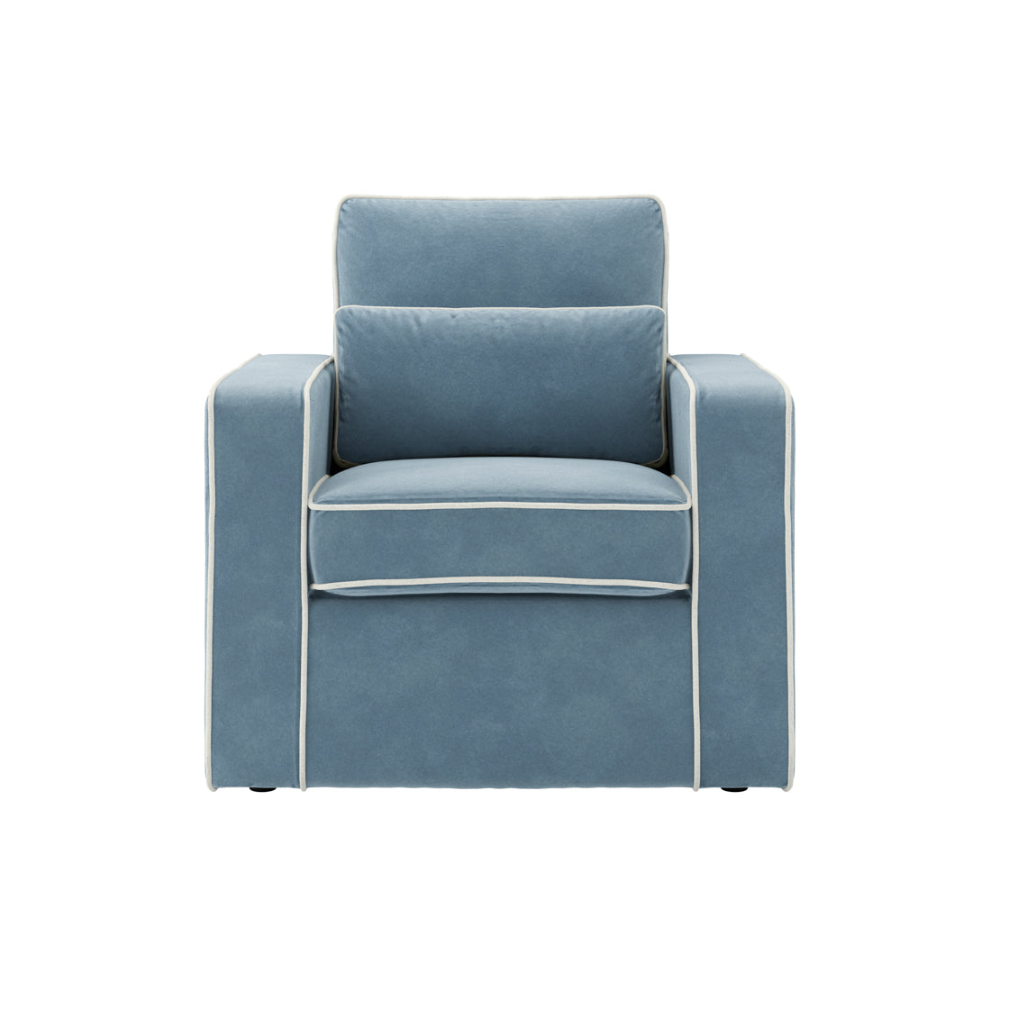 Moose Retro Duck Egg Blue Upholstered Armchair