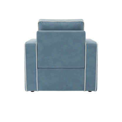 Moose Retro Duck Egg Blue Upholstered Armchair