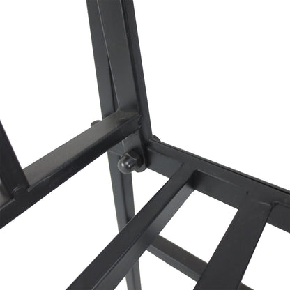Sovemo Metal Black 2 Seater Garden Bench With Arch Back For Climbing Plants