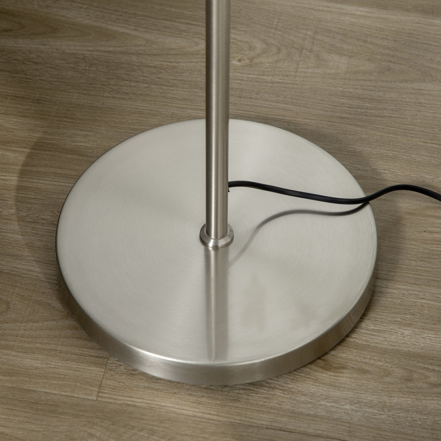 Moretta Metal Silver 3 Light Tree Floor Lamp With Globe Shades And Steel Base