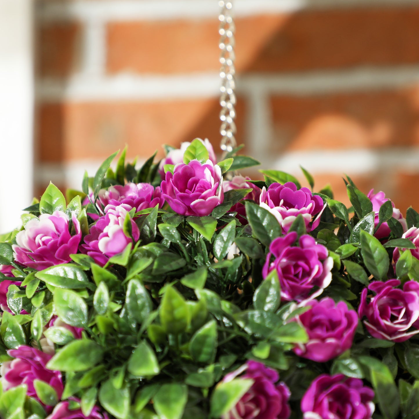 Liso Set Of 2 Artificial UV Resistant Rose Style Topiary Balls H8 28cm