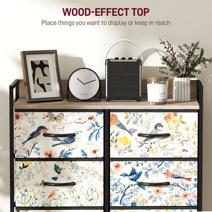 Tonona Wooden White 8 Drawer Storage Chest