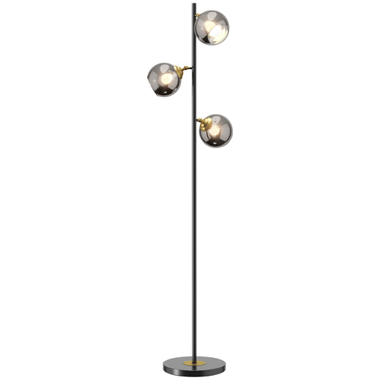 Kaviro Metal Grey 3 Light Tree Floor Lamp Modern Standing Design 162 cm