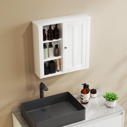 Norayo Minimal White Bathroom Storage Cabinet With Clean Line Design