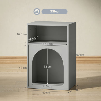 Sarayo Faco Grey Bedside Table With 2 Open Storage