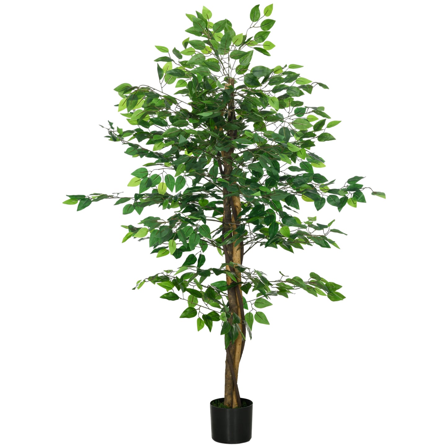 Larane Artificial Ficus Style Tree With Stabilised Pot Base In Green