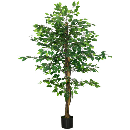Larane Artificial Ficus Style Tree With Stabilised Pot Base In Green