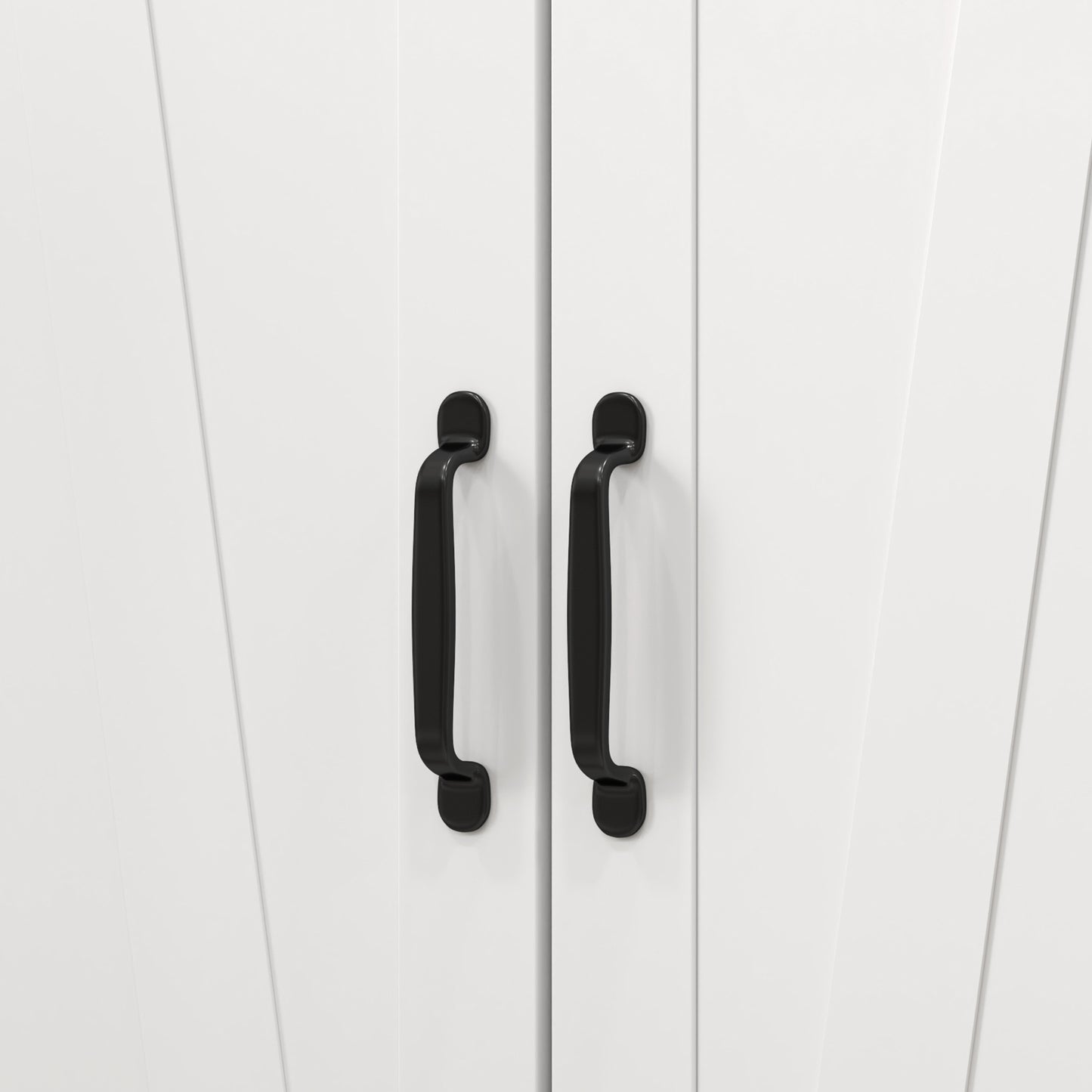 Roka Wooden White Farmhouse Style Multi Storage Cabinet