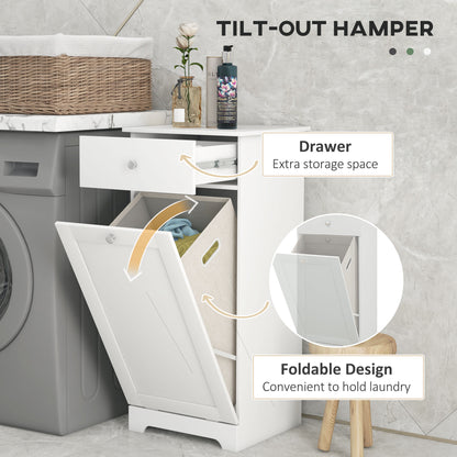 Fala White Single HamFauxr Laundry Storage Cabinet
