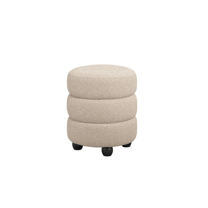 Antipodes Cream Chenille Round 3 Tier Pouffe