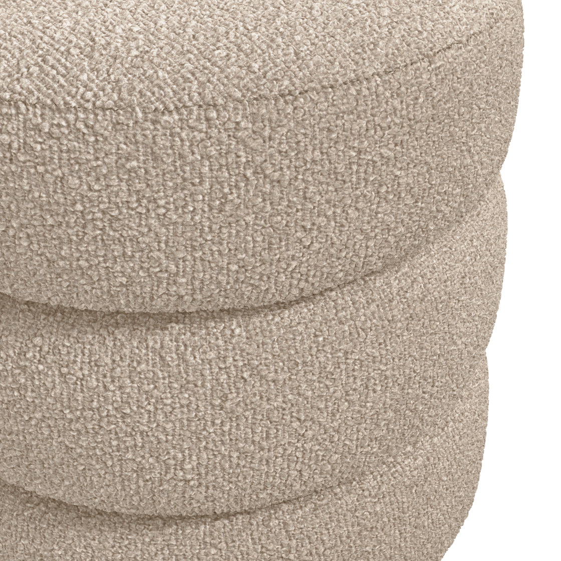 Antipodes Cream Chenille Round 3 Tier Pouffe