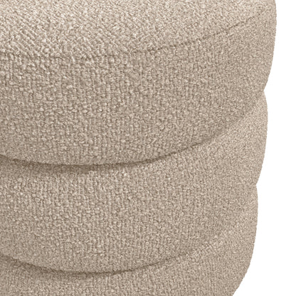 Antipodes Cream Chenille Round 3 Tier Pouffe