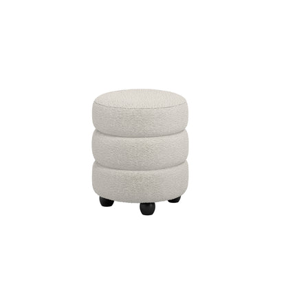 Antipodes Ivory Chenille Round 3 Tier Pouffe