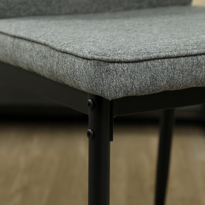 Lavimoso Velvet Grey Armless Dining Chairs Set Of 2 With Curved Back And Metal Legs