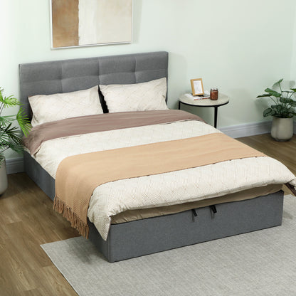 Vivafa 5FT King Ottoman Bed with Gas Lift Storage Grey