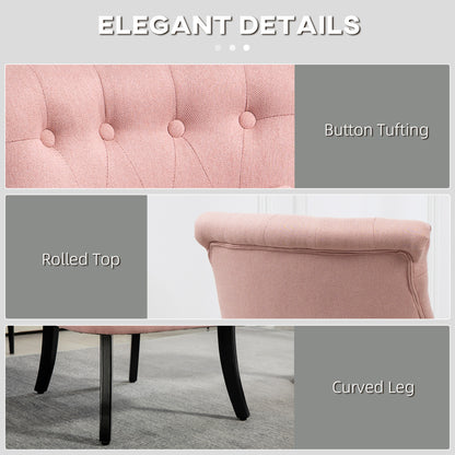 Elne Moli Pink Upholstered Tub Accent Chair With Cushion And Solid Wood Legs
