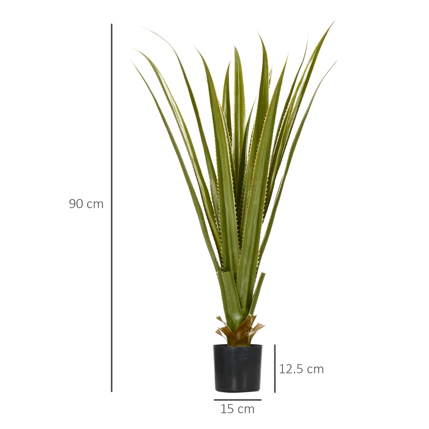 Roba Set Of 2 Artificial Agave Style Succulent Plants In Pots H8 90cm