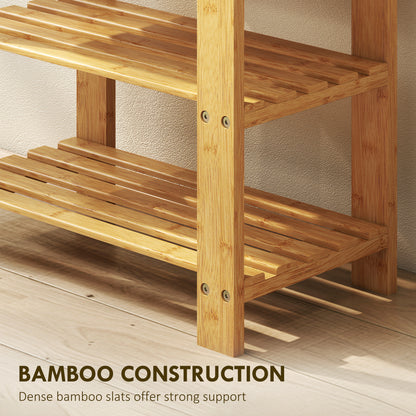 Tono Keel Bamboo Natural 2 Tier Shoe Storage Bench
