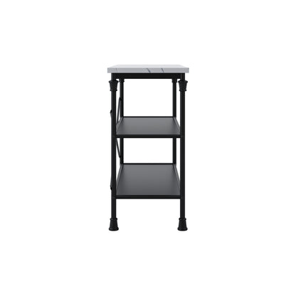 Lola Marble Effect Console Table 2 Shelves