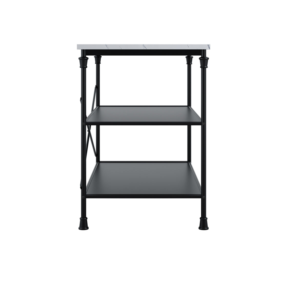 Lola Marble Effect Console Table 2 Shelves