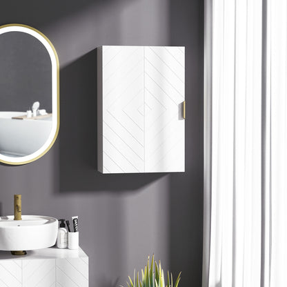 Mivi Hano Over Toilet Wall Mounted Storage Cabinet With Adjustable Shelving White