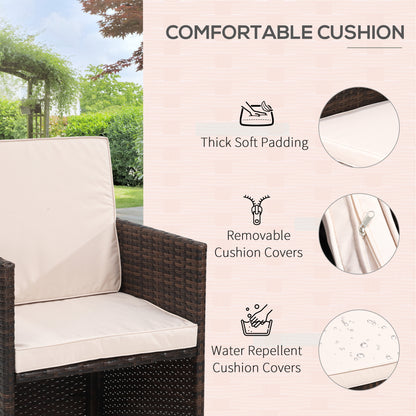 Luso Brown 8 Seater Cube Garden Dining Set With Square Glass Table