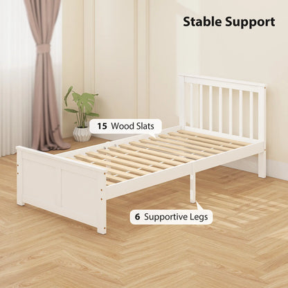Sutton White Wooden Single Bed Frame 2 Integrated Storage Drawers
