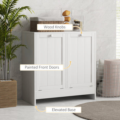 Nema White Double HamFauxr Laundry Storage Cabinet
