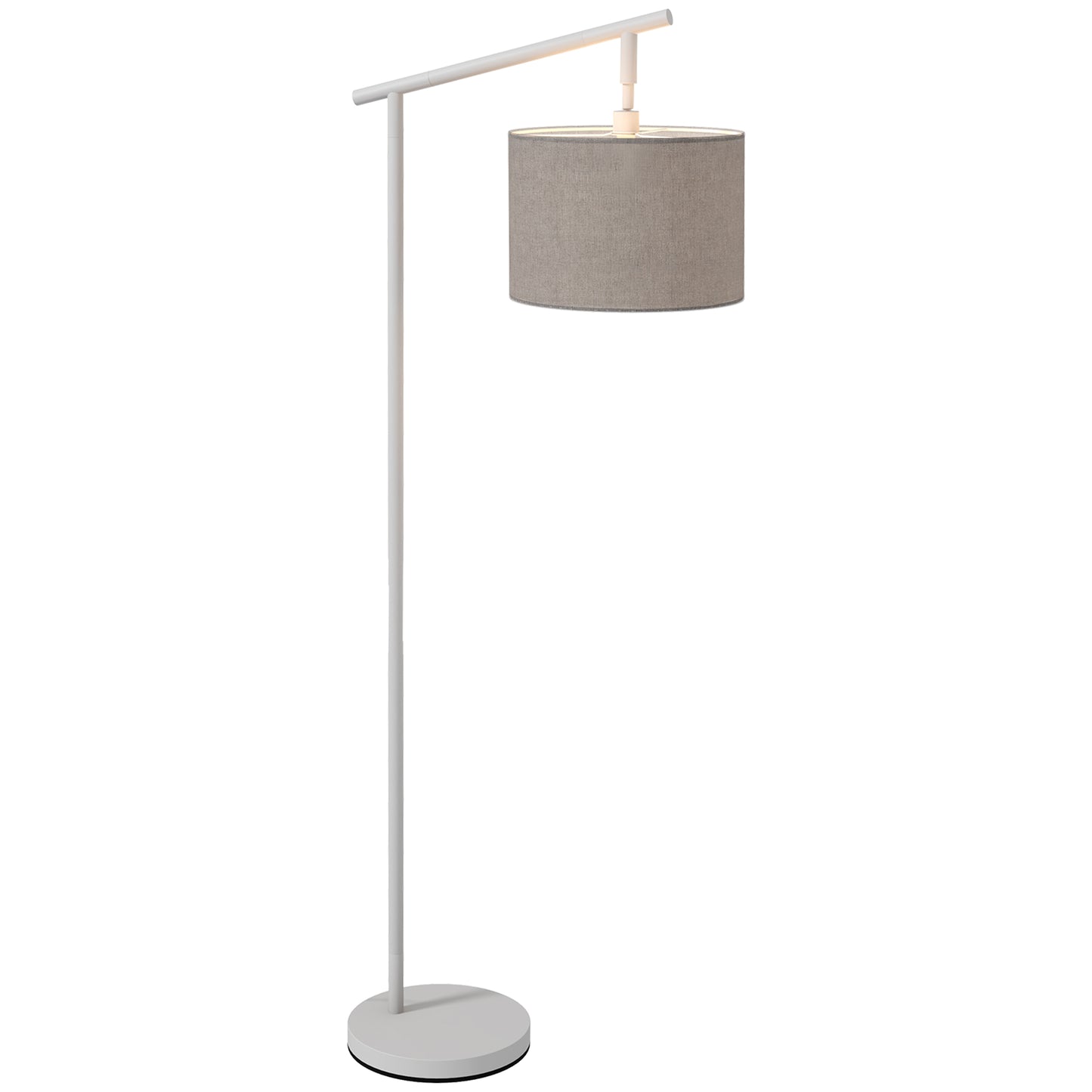 Moneel Metal Grey Adjustable Floor Lamp With 350 Degree Rotating Shade And LED Bulb