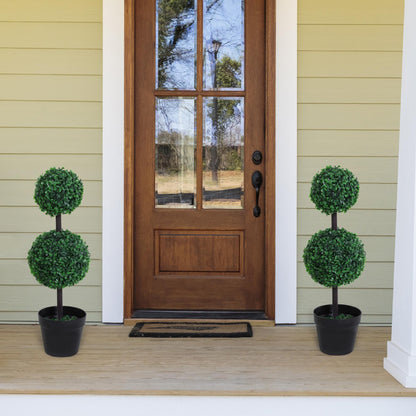 Toto Nami Set Of 2 Artificial Boxwood Ball Trees In Pots Designed For Indoor Display