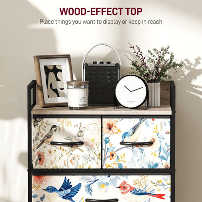 Tonona Wooden White 4 Drawer Storage Chest