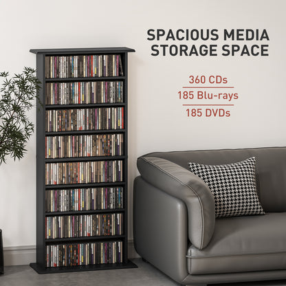 Kael Cori Wood Black CD Storage Unit With 360 Disc Capacity
